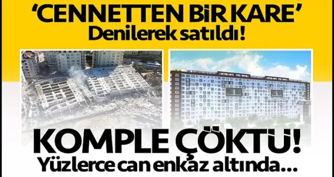 ’Cennetten bir kare’ denilerek satılan Rönesans Rezidans komple çöktü
