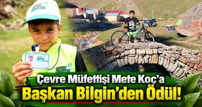 Çevre Müfettişi Mete Koç’a örnek davranışı nedeniyle bisiklet ödülü
