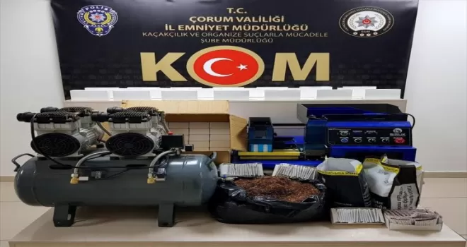 Çorum’da 25 bin 160 makaron ele geçirildi