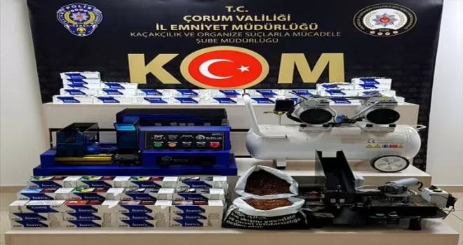 Çorum'da 37 bin 400 sahte bandrollü makaron ele geçirildi
