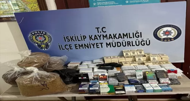 Çorum'da 4 bin 220 sahte bandrollü makaron ele geçirildi
