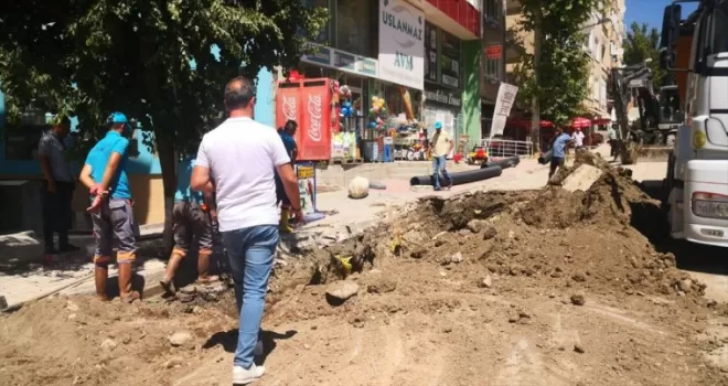 Çorum’da altyapı çalışmaları sırasında doğal gaz borusu delindi