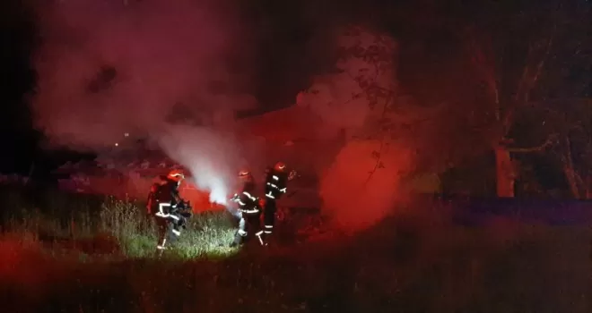 Çorum’da devriye gezen polisin fark ettiği yangını itfaiye ekipleri söndürdü