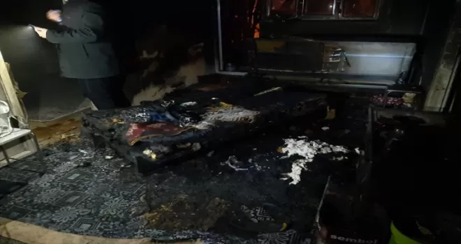 Çorum’da evde çıkan yangında bir kişi yaralandı