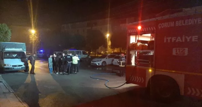 Çorum’da park halindeki otomobil kundaklandı