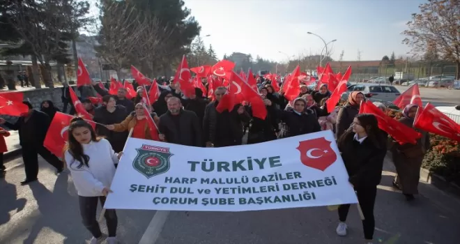 Çorum’da “Şehitlerimize Saygı Yürüyüşü“ düzenlendi