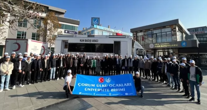 Çorum’da Ülkü Ocakları üyeleri kan bağışında bulundu