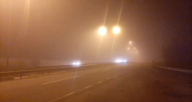 Çorum-Samsun ve Çorum-Mecitözü yolunda sis etkili oluyor