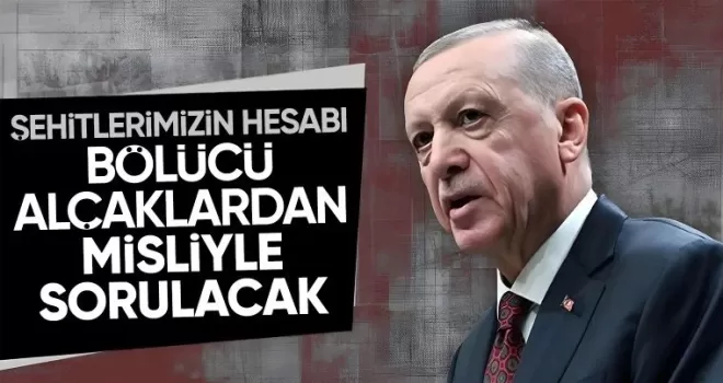 Cumhurbaşkanı Erdoğan’dan şehitler için taziye mesajı