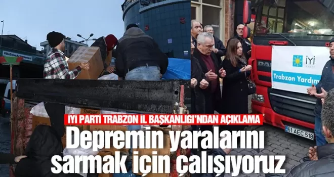 Depremin yaralarını sarmak için çalışıyoruz