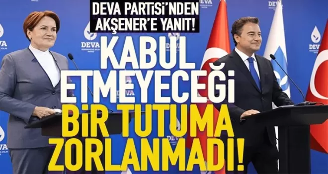 DEVA Partisinden Akşener’e yanıt!