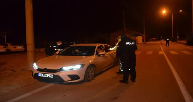 Dodurga’da polis ekipleri alkol denetimi yaptı