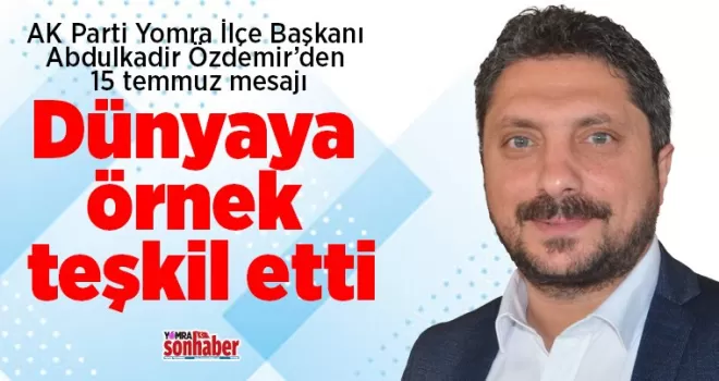 Dünyaya örnek teşkil etti