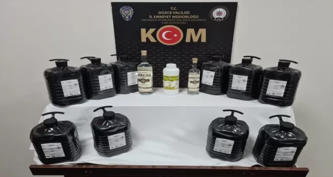 Düzce'de sahte içki operasyonunda 1 şüpheli gözaltına alındı