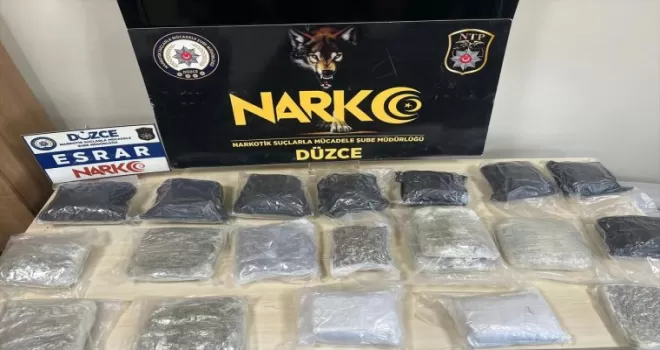 Düzce’de uyuşturucuyla yakalanan otobüs şoförü gözaltına alındı