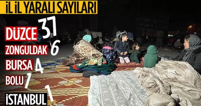 Düzce'deki depremde yaralı sayısı açıklandı