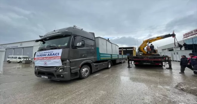 Düzce’den deprem bölgesine yardım seferberliği sürüyor