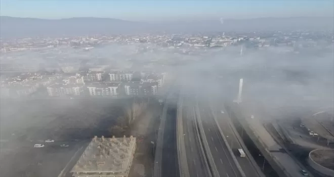 Düzce Ovası sisle kaplandı
