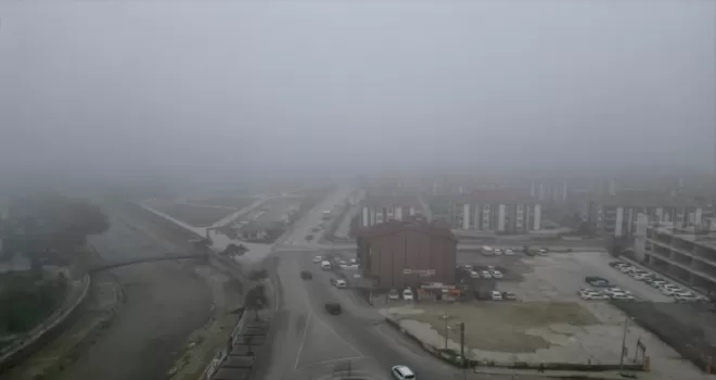 Düzce Ovası sisle kaplandı