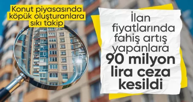 Emlak ilanlarında fahiş artış yapanlara ceza kesildi: 88,9 milyon TL