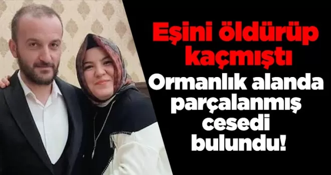 Eşini öldürüp kaçmıştı, ormanlık alanda parçalanmış cesedi bulundu!