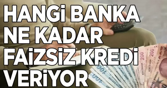 Faiz almayacaklar: Hangi banka kaç bin lira faizsiz kredi veriyor