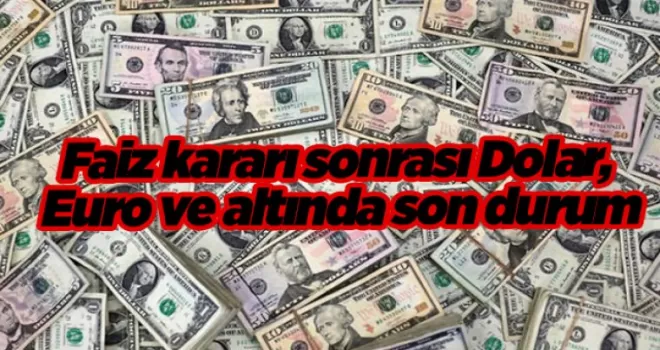 Faiz kararı sonrası Dolar, Euro ve altında son durum