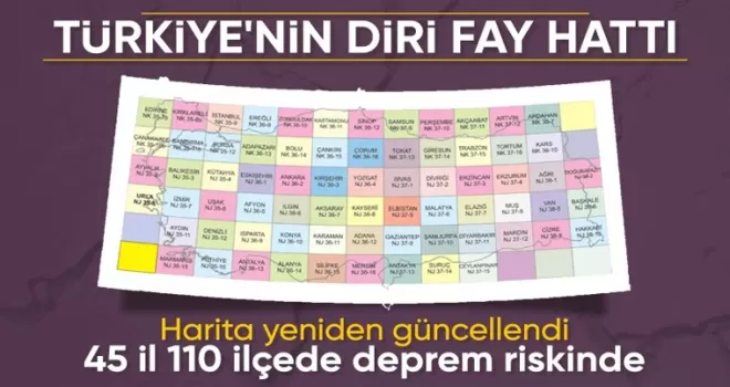 Fay hattı haritası yenilendi