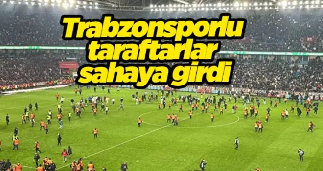 Fenerbahçeli futbolcular kışkırttı! Trabzonsporlu taraftarlar sahaya girdi