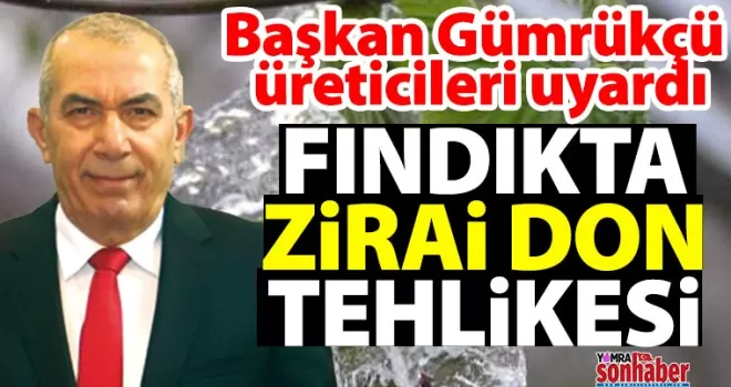 Fındıkta zirai don uyarısı