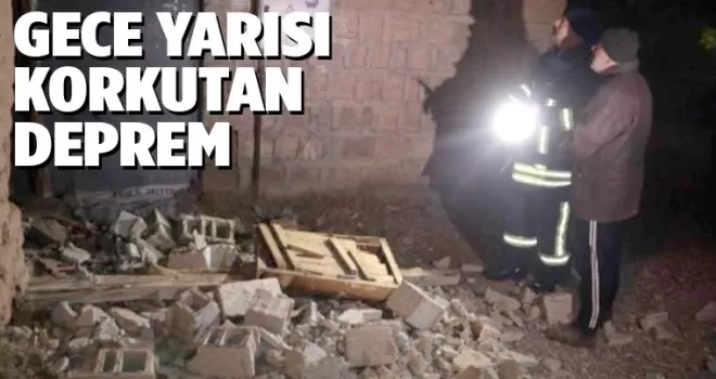 Gece Yarısı Meydana gelen deprem korkuttu!