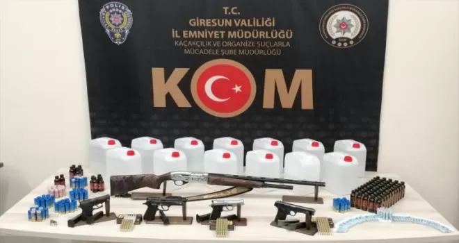 Giresun'da 22,5 litre sahte içki ele geçirildi