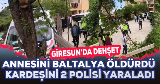 Giresun'da dehşet! Annesini baltayla öldürdü, kardeşi ve 2 polisi yaraladı