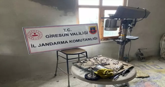 Giresun'da kaçak silah atölyesine operasyon