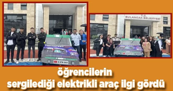 Giresun’da öğrencilerin sergilediği elektrikli araç ilgi gördü