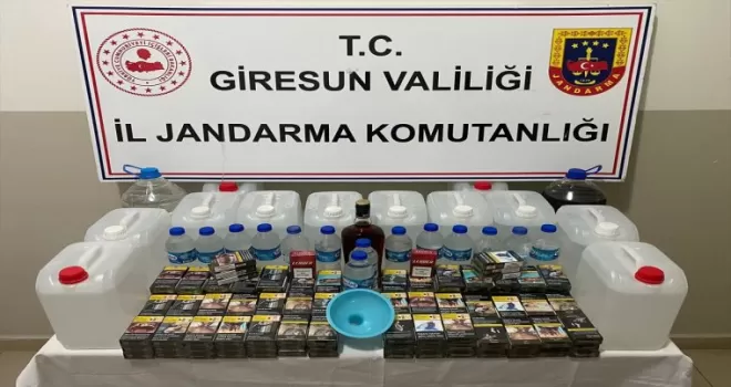 Giresun'da sahte içki ve kaçak sigara ele geçirildi