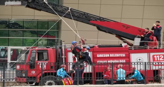 Giresun’da sel tatbikatı gerçekleştirildi