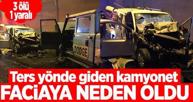 Giresun'da ters yönde giden kamyonet faciaya neden oldu