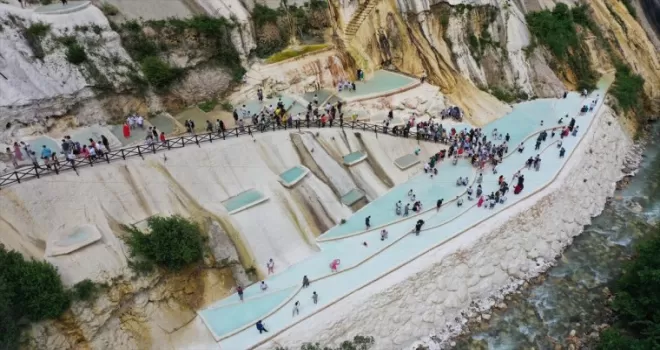 Giresun’daki Göksu travertenlerine sezonda 200 bin ziyaretçi bekleniyor