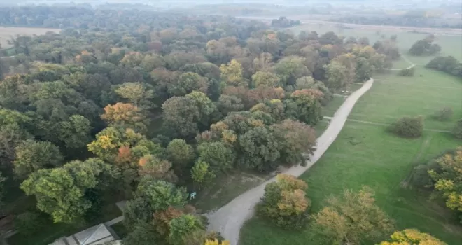 Gölyaka Kültür Park’ta sis sonbaharın güzellikleriyle buluştu