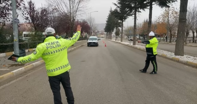 Gümüşhacıköy’de trafik denetimi yapıldı