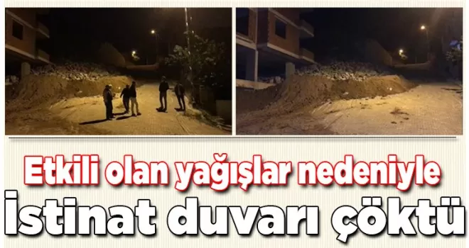 Gümüşhane’de istinat duvarı çöktü