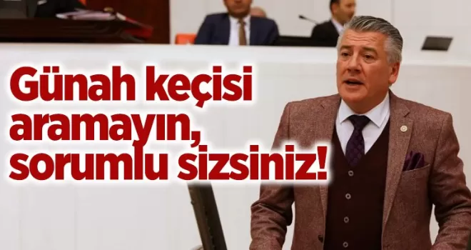 Günah keçisi aramayın, sorumlu sizsiniz!