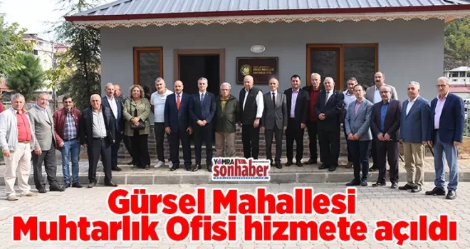 Gürsel Mahallesi Muhtarlık Ofisi hizmete açıldı