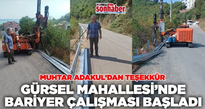 Gürsel Mahallesi’nde  Bariyer Çalışmaları Başladı