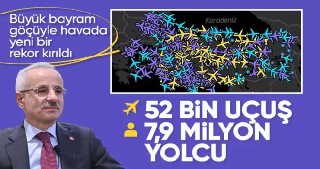 Hava yolunda rekorların bayramı: 7 milyon 916 bin 726 yolcuya hizmet verildi