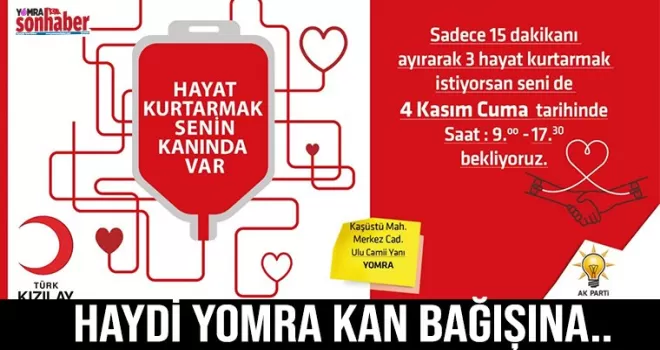Haydi Yomra Kan bağışına