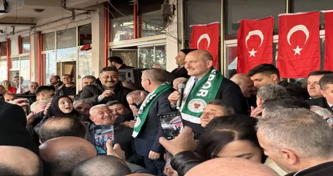 İçişleri Bakanı Soylu, Sinop'un Durağan ilçesinde halka hitap etti: