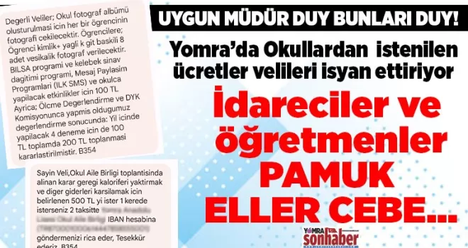 İdareciler ve öğretmenler pamuk eller cebe...