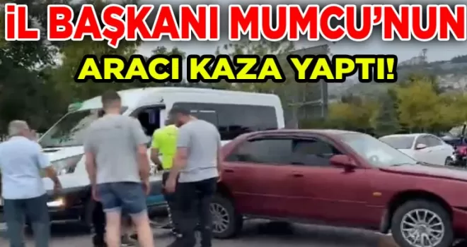 İl Başkanı Mumcu’nun aracı kaza yaptı!